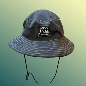 Quiksilver Bucket Hat Black Small Medium S/M Sun Fishing Skater Gorpcore
